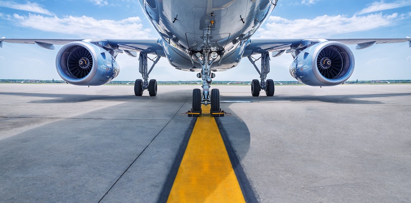 plane on runway