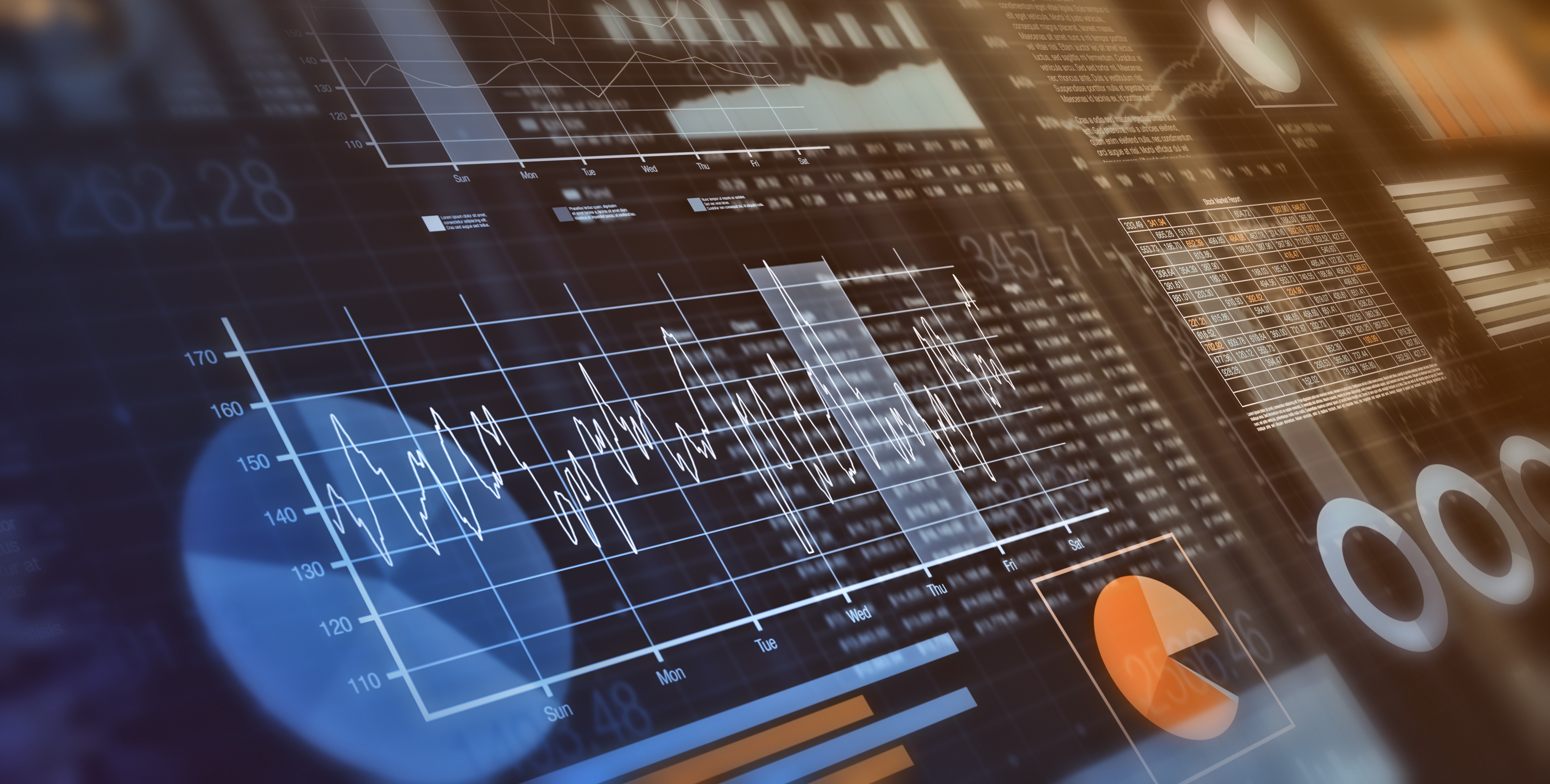 abstract financial graphs