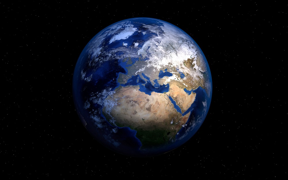 View of the globe from space