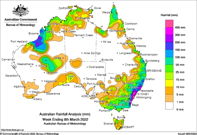 Rainfall totals