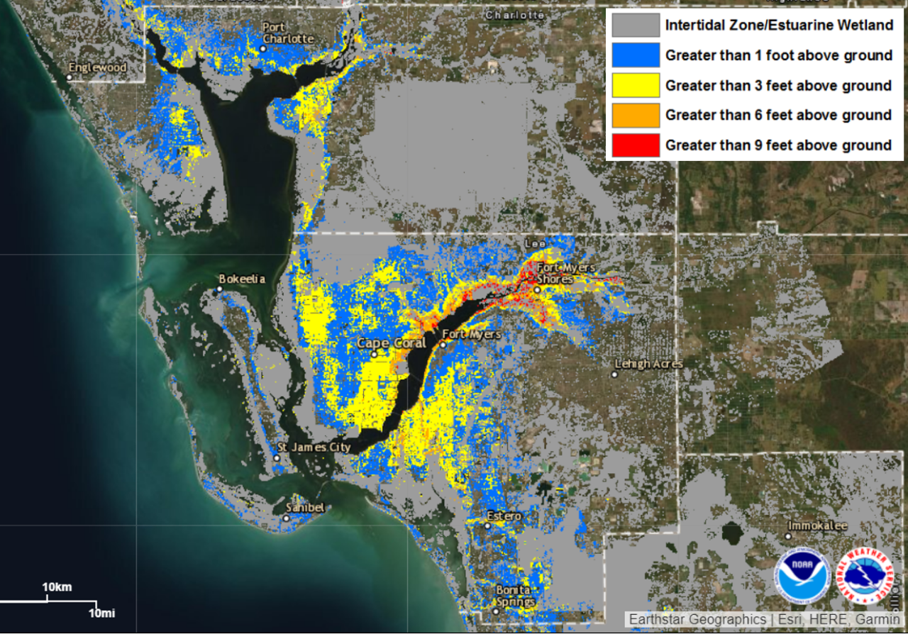 NHC Reasonable Worst Case Inundation Footprint. Source: NOAA/NHC.