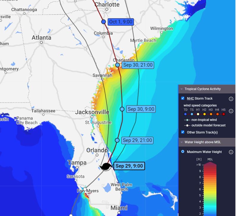 Maximum Water Height Forecast. Source: CERA