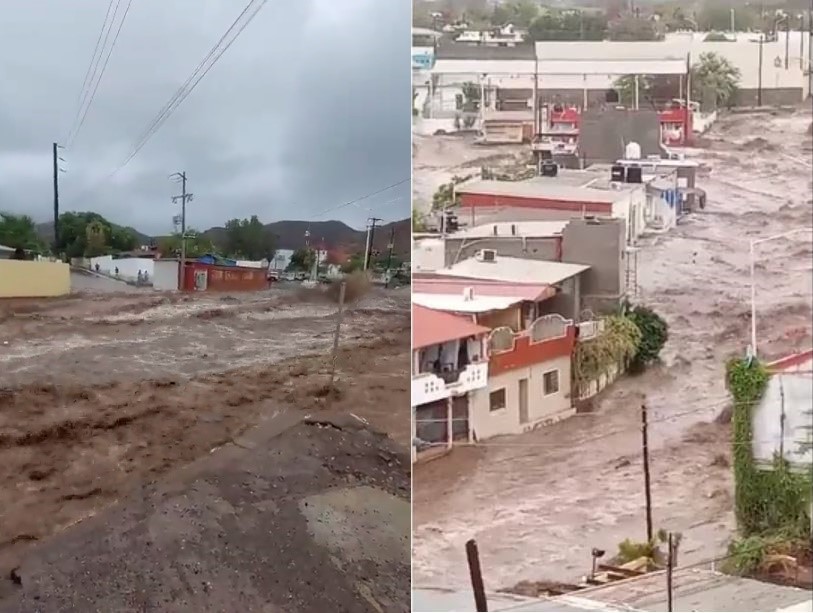 Flash Flood in Mulegé, Baja California, Mexico after Hilary’s Landfall. Source: TMZ News