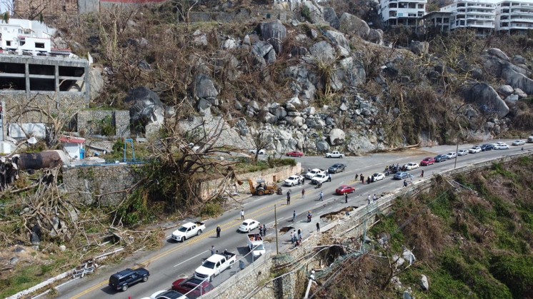 Damage along a hillside in Guerroro, Mexico. Source: State of Guerrero Government