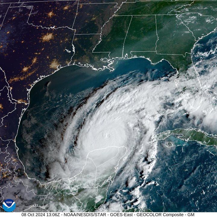 October 8th am satellite image for HU Milton. Source: NOAA-NHC.