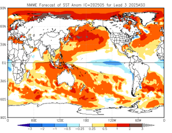 North American Multi-Model Ensemble sea-surface temperature forecast. Source: Climate Prediction Center.