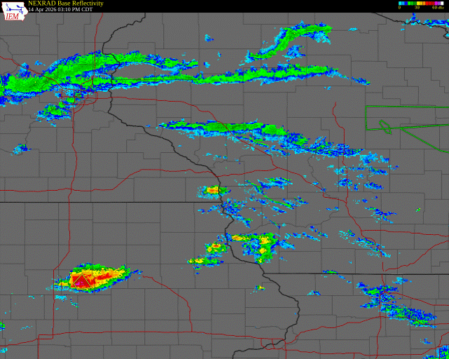 Radar loop April 14, 2026
